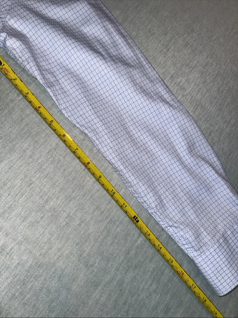 Johnston & Murphy Blue Checked Men's Dress Shirt - Picture 7 of 10